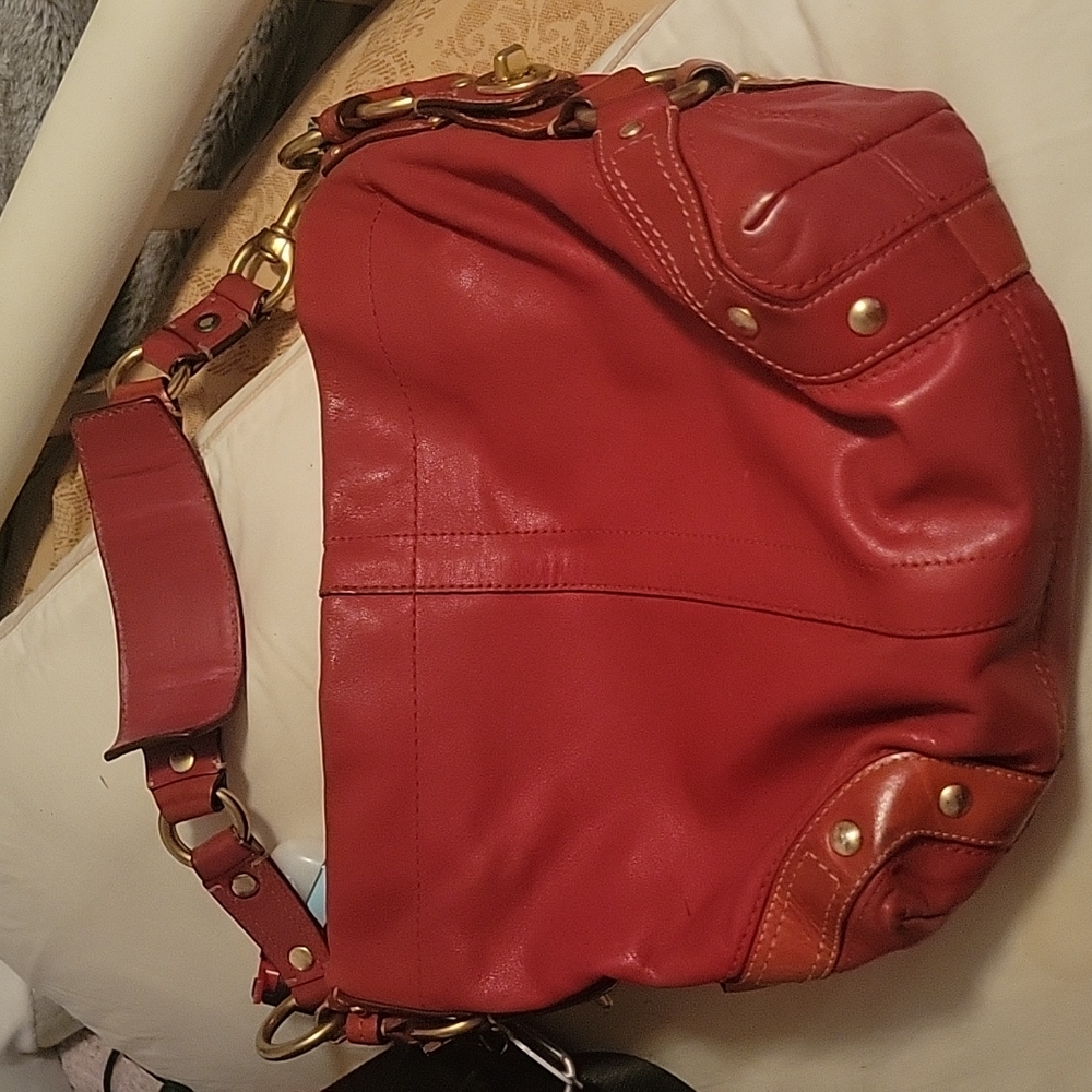 Coach red satchel